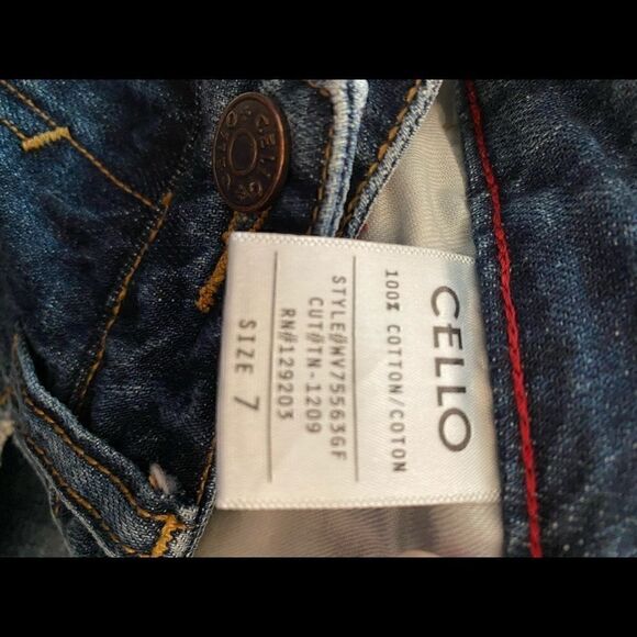 Cello Ripped Distressed Destroyed 100% Cotton Jeans size 7 - Picture 10 of 11